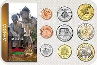 Sada 9 ks mincí Malawi 1 Tambala - 10 Kwacha 1995-2006 blister - Kliknutím na obrázok zatvorte -