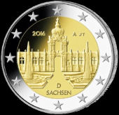 *2 Euro Nemecko 2016 A, Sasko - Kliknutím na obrázok zatvorte -