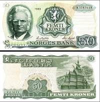 *50 nórskych korún Nórsko 1962-89, P37 UNC - Kliknutím na obrázok zatvorte -