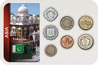 Sada 5 ks mincí Pakistan 5 praise - 5 rupií 1981-2006 blister - Kliknutím na obrázok zatvorte -
