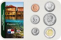 Sada 6 ks mincí Panama 1 Centesimos - 1 Balboa 1996 - 2018 - Kliknutím na obrázok zatvorte -
