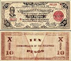 *10 Pesos Filipíny 1942 S649b AU/UNC, Negros Occidental - Kliknutím na obrázok zatvorte -