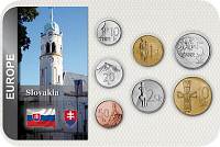 Sada 7 ks mincí Slovensko 10 halierov-10 korún 1993-2008 blister - Kliknutím na obrázok zatvorte -