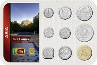 Sada 9 ks mincí Srí Lanka 1 Cent - 5 Rupien 1975 - 2004 blister - Kliknutím na obrázok zatvorte -