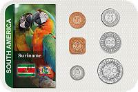 Sada 6 ks mincí Surinam 1 - 250 Cents 1972 - 2015 blister - Kliknutím na obrázok zatvorte -