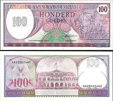 *100 surinamských guldenov Surinam 1985, P128b UNC - Kliknutím na obrázok zatvorte -
