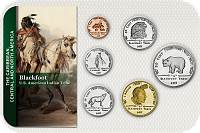 Sada 6 ks mincí USA 1 Cent - 1 Dollar 2017 Blackfoot blister - Kliknutím na obrázok zatvorte -