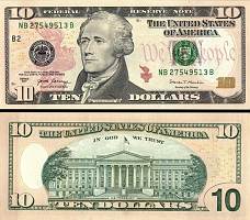 *10 amerických dolárov USA 2017 séria B, P545B New York - Kliknutím na obrázok zatvorte -