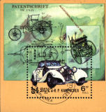 *Známky Kambodža 1984 Autá, razítkovaný blok - Kliknutím na obrázok zatvorte -