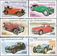 *Známky Kongo 1996 Staré automobily, razítkovaná séria - Kliknutím na obrázok zatvorte -