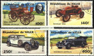 *Známky Niger 1984 Staré automobily, razítkovaná séria - Kliknutím na obrázok zatvorte -