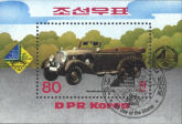 *Známky Severná Kórea 1985 Mercedes Benz, razítkovaný blok - Kliknutím na obrázok zatvorte -